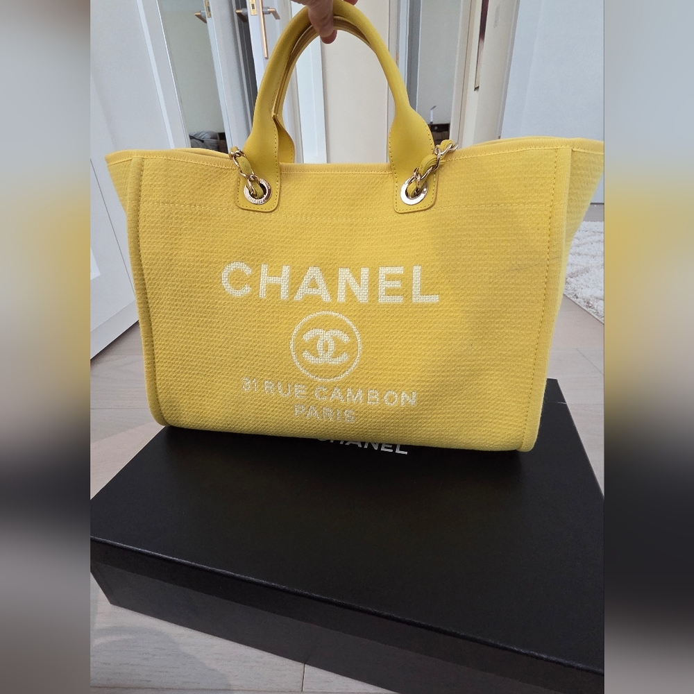 Chanel Yellow Tote Bag